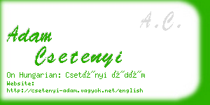 adam csetenyi business card